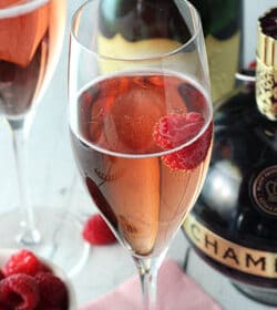 A Black Raspberry Champagne Bellini