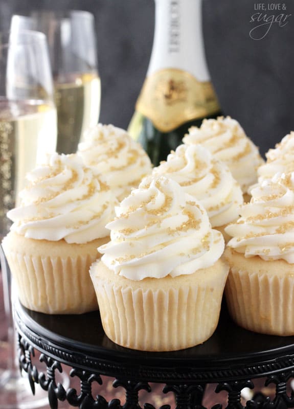 New Year's Eve dessert - champagne cupcakes