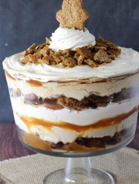 Side view of a Gingerbread Cheesecake Trifle
