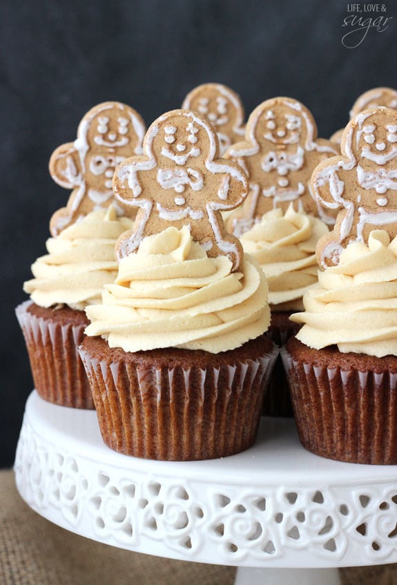 Gingerbread Cupcakes with Caramel Molasses Icing