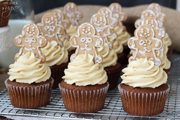 Gingerbread Cupcakes with Caramel Molasses Icing