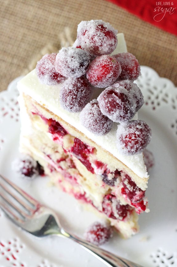 Sparkling Cranberry White Chocolate Cake | 14 Christmas Cake Recipes You Can Make Anytime Of The Year