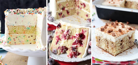 Collage of 3 varieties of cakes