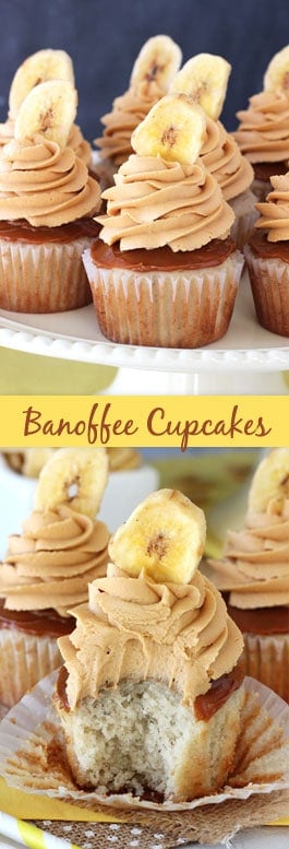 Banoffee Cupcakes collage