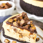 Image of a Slice of No Bake Reese's Peanut Butter Cheesecake