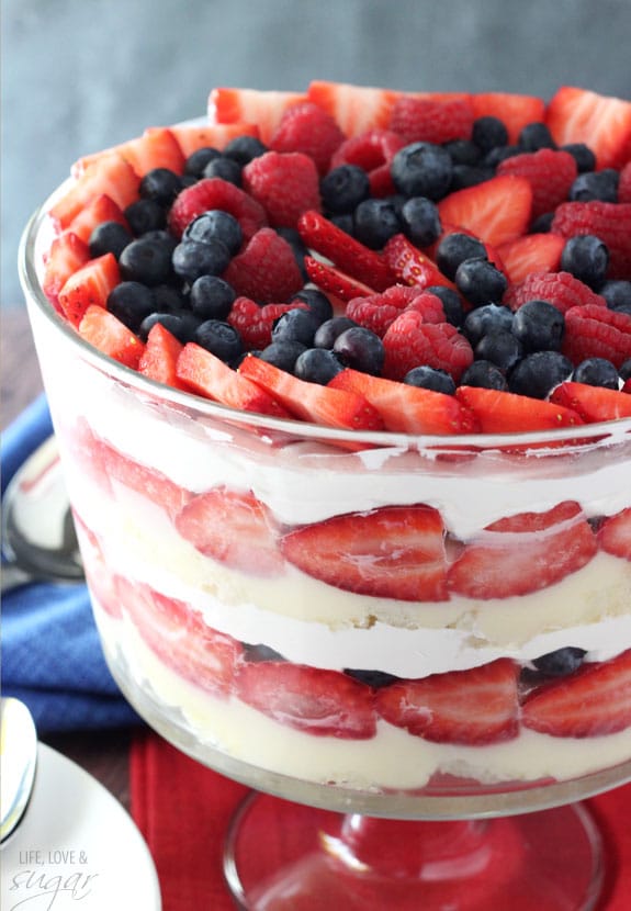 Easy Triple Berry Trifle Recipe | Life, Love and Sugar