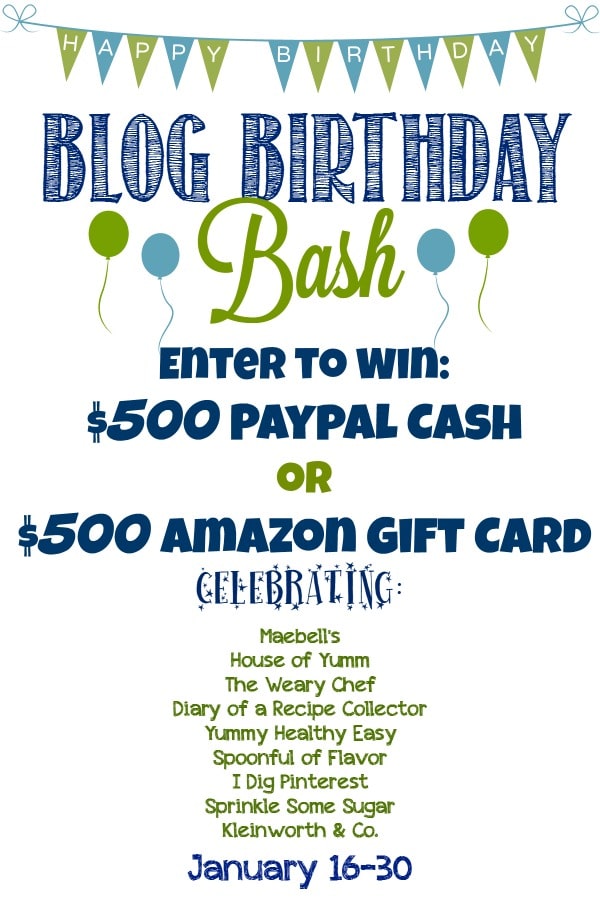 Blog Birthday Bash giveaway advertisement