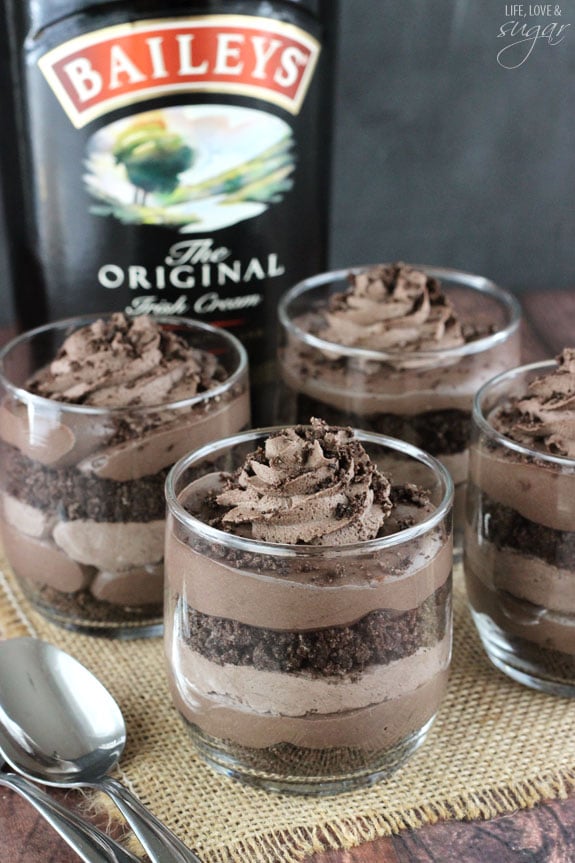 Mini Baileys Chocolate Cheesecake Trifles | Homemade Trifle Recipes