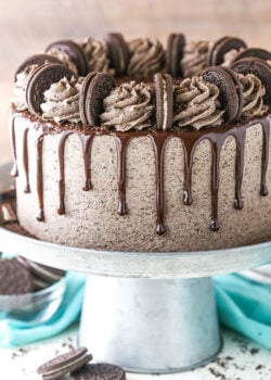 side view of Chocolate Oreo Cake