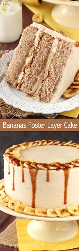 Bananas Foster Layer Cake collage