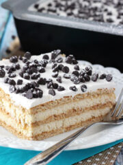 Image of a Slice of Cannoli Cake