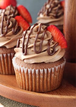 Nutella Cupcakes close up