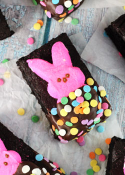 Bunny Peeps in a Blanket Brownies