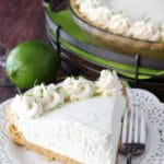 No Bake Margarita Pie on white plate