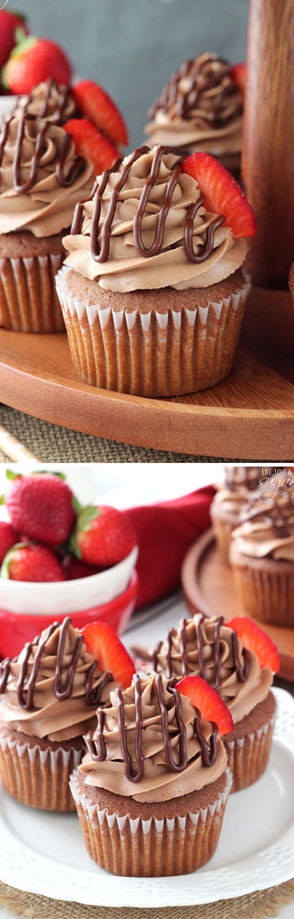 Nutella Cupcakes collage