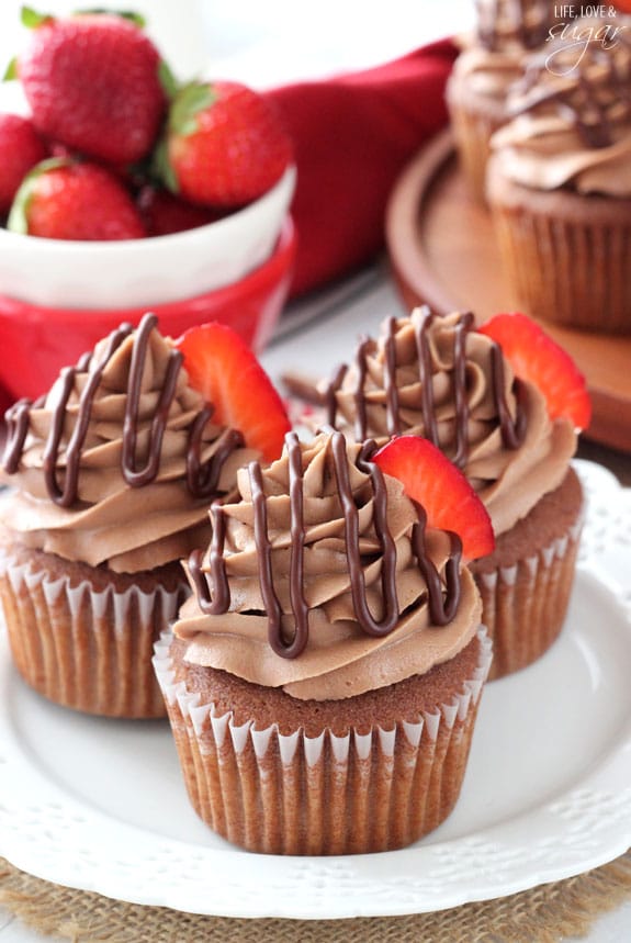 Nutella Cupcakes on a white plate