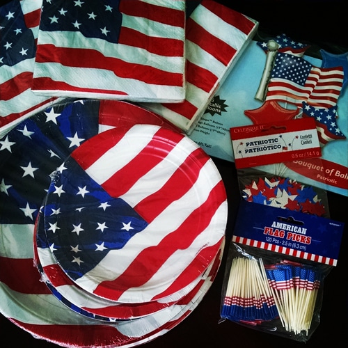 American Flag Paper Products for my Husband's Citizenship Party