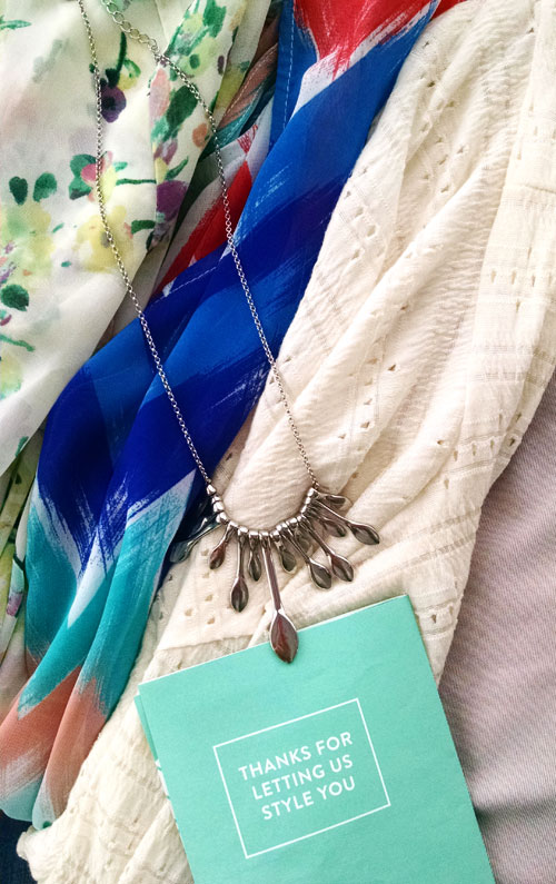 A stitch fix outfit and jewelry from March 2015 