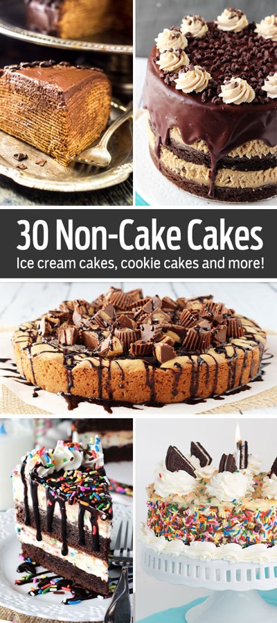 A Collage Displaying Five Unique Cake Recipe Ideas