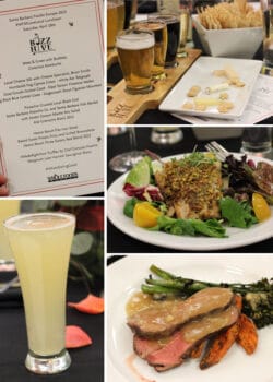 A Collage of Drinks, Dishes and the Menu at Santa Barbara's Whole Foods Market