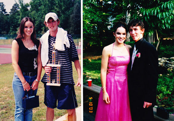 A Collage Lindsay and Ian posing together many years ago