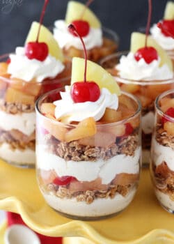 Pineapple Upside Down Trifle close up