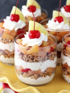 Pineapple Upside Down Trifle close up