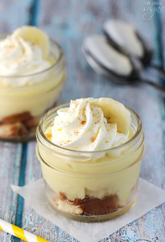 Banana Pudding in a Jar - a fun, mini version of one my favorite desserts