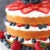 Fresh Berry Vanilla Layered Cake