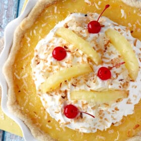 Pina Colada Pie overhead view