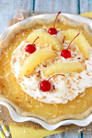 Pina Colada Pie overhead view