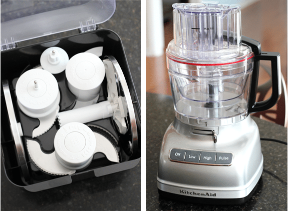 Mini food processor with attachments