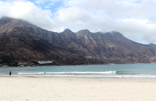 Houte Bay Mountains from the beach