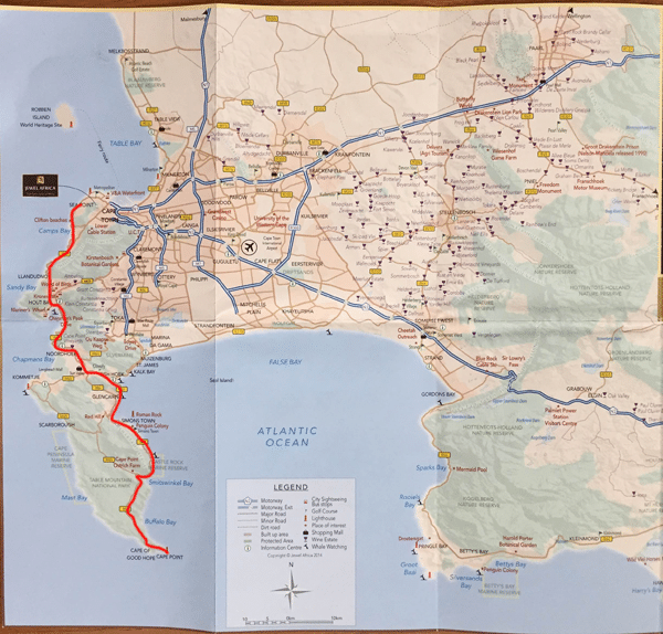 Map of the safari route