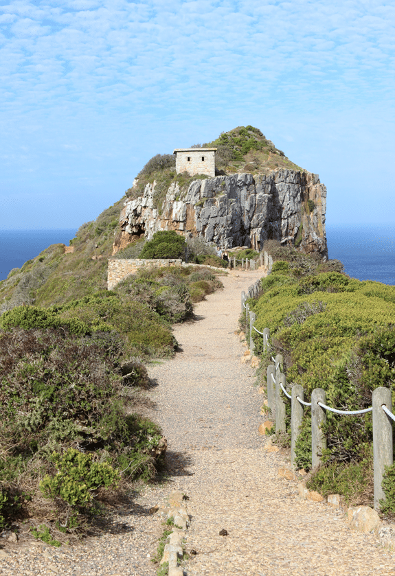 Walking path to point
