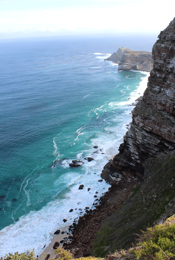 View of water and beach from the point