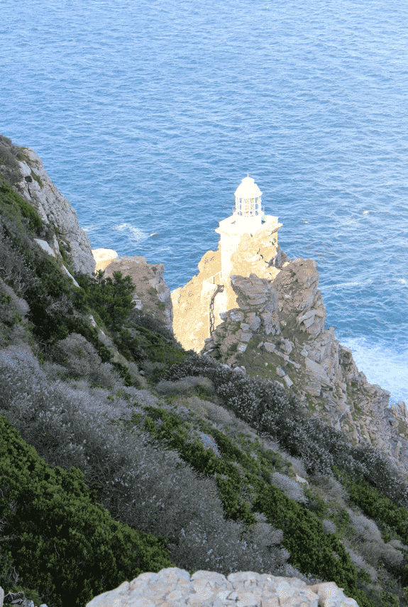 Ocean view of new lighthouse from old one