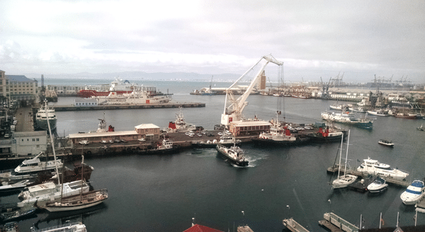 View from waterfront ferris wheel