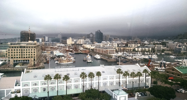 View from waterfront ferris wheel