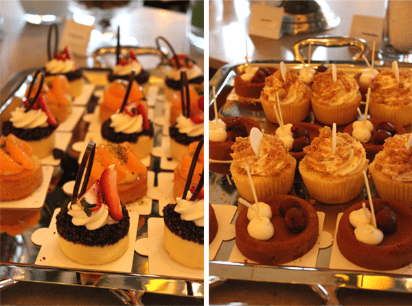 Collage of tea desserts