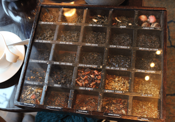 A variety of loose-leaf teas