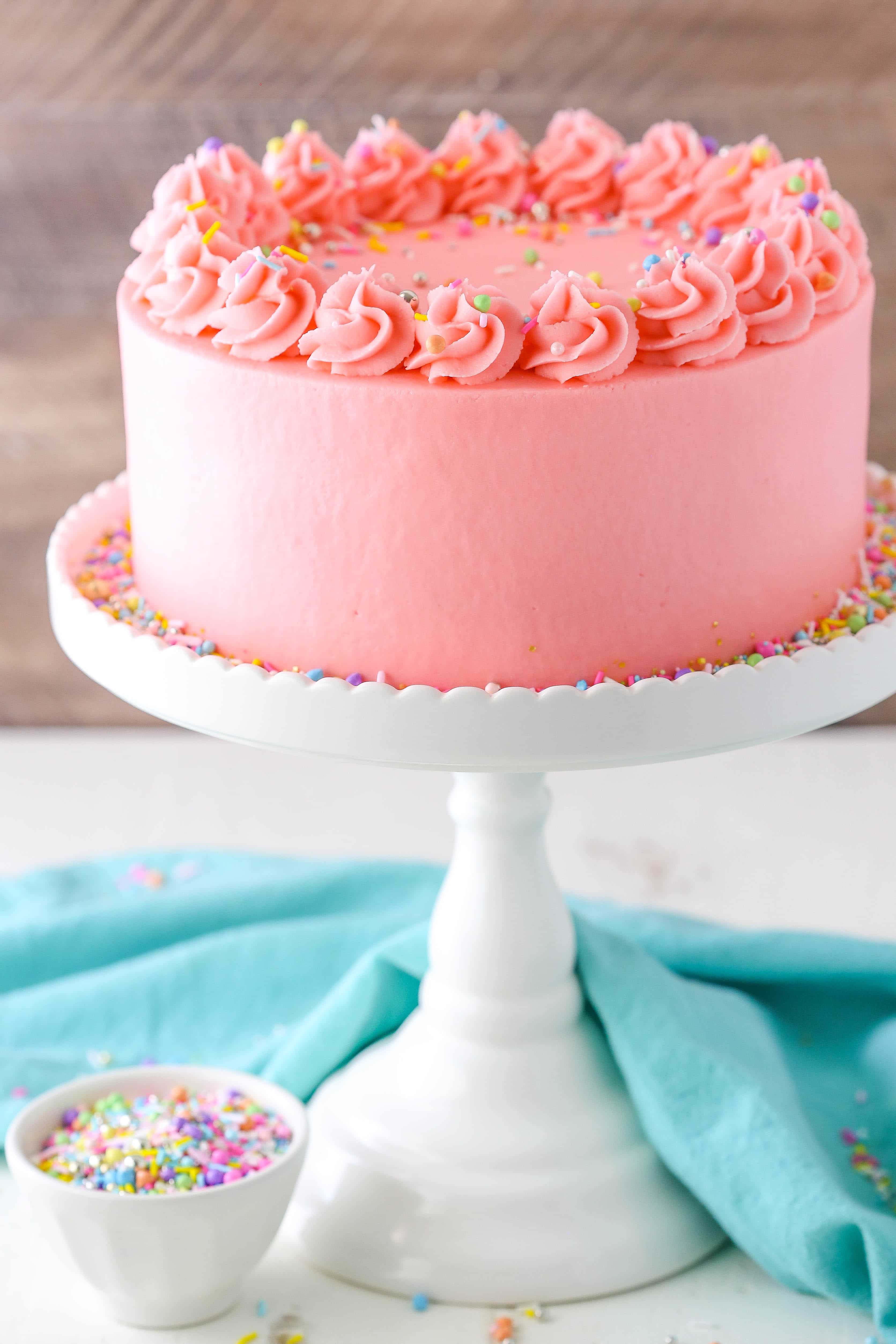 How To Frost A Smooth Cake With Buttercream Life Love And Sugar