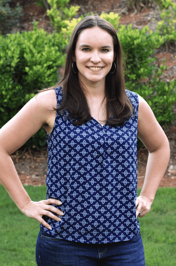 A Blue Blouse with a White Diamond-Shaped Pattern