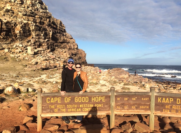 Posing at sign for Cape of Good Hope