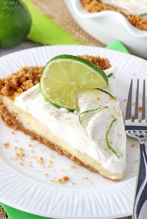 Key Lime Pie slice on a plate