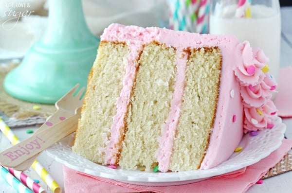 Moist and Fluffy Vanilla Cake! Such a soft, tender cake!