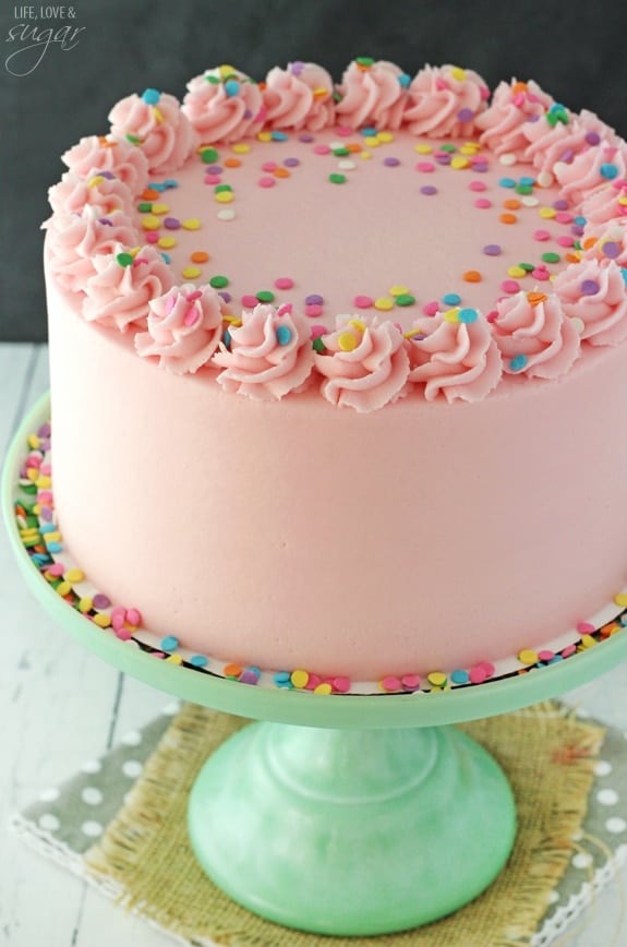 Moist and Fluffy Vanilla Cake! Such a soft, tender cake!
