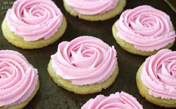 Close-up of Rosette Sugar Cookies