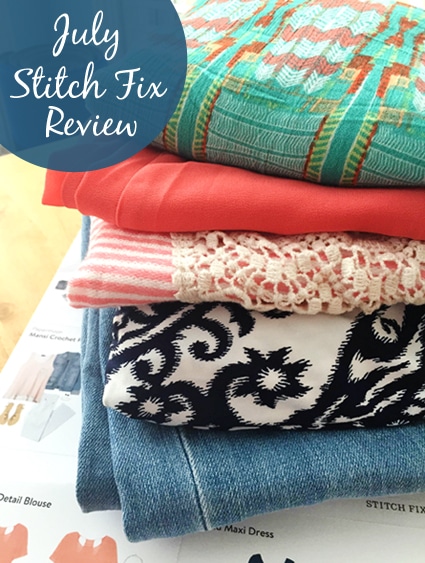 A Pile of My July 2015 Stitch Fix Subscription Box Garments