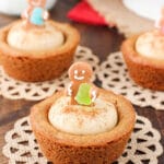 Gingerbread Cheesecake Cookie Cups closeup